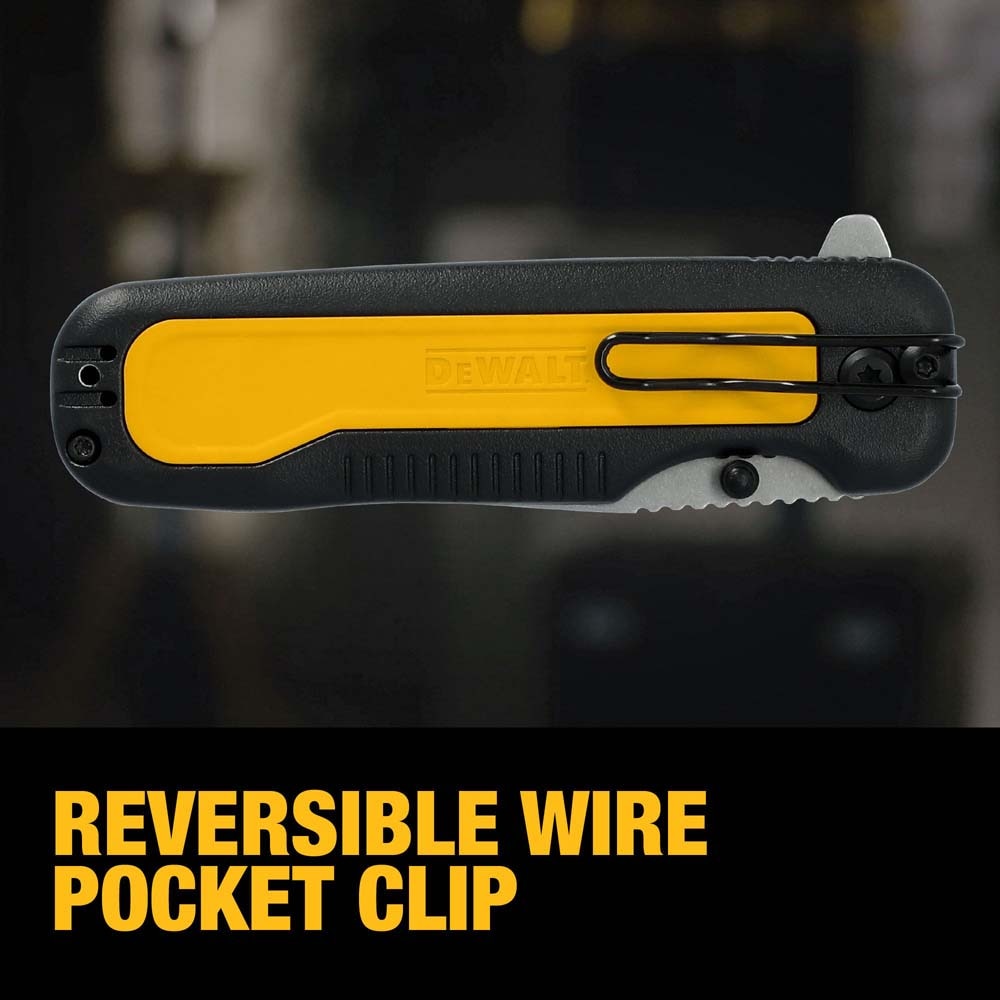DeWalt DWHT10994 Tanto Stainless Steel and Beveled Edge Blade Pocket Knife
