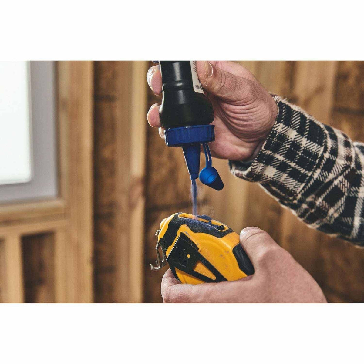 DeWalt DWHT48330BC Compact Chalk Reel Kit with 50 ft. String and Blue Chalk – Durable, Fast Rewind