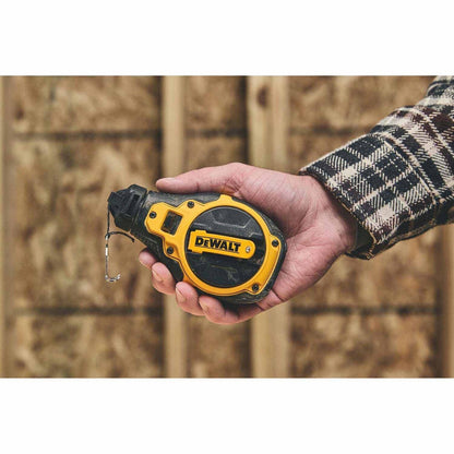 DeWalt DWHT48333BC Bi-Material Chalk Reel Kit with Blue Chalk – Fast Rewind, Precision Line