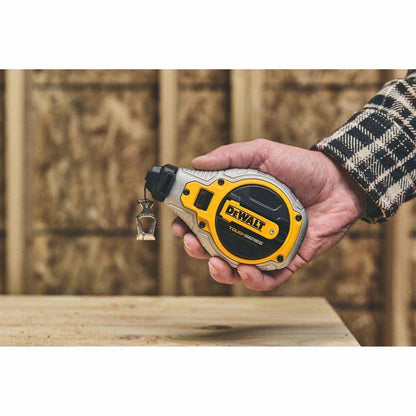 DeWalt DWHT48335RC TOUGHSERIES Chalk Reel Kit- 6:1 Gear System/Red Chalk for High-Visibility Marking