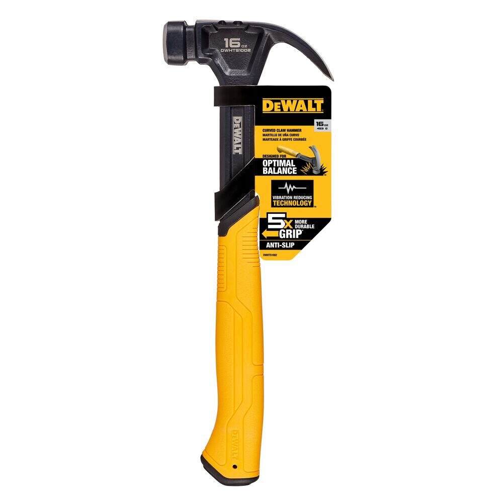 DeWalt DWHT51002 16 oz Curved Claw Steel Hammer