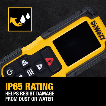 DeWalt DWHT78200 200 ft Lithium-Ion Laser Distance Measurer with Backlit Rotating Display and IP65 Rating