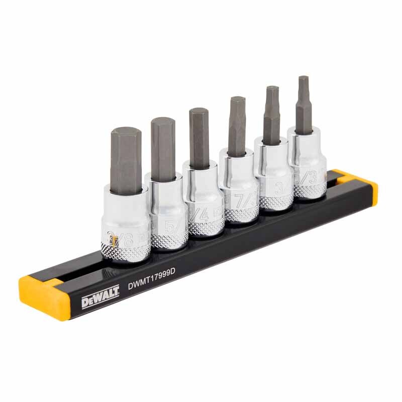 DeWalt DWMT17000 6 pc. 3/8" Drive 5/32"-3/8" SAE Hex Socket Set