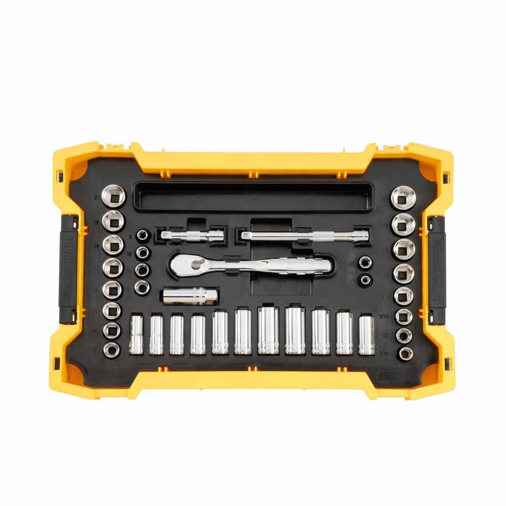 DeWalt DWMT45402 131pc 1/4" & 3/8" Mech Tool Set + TS Tray & Lid