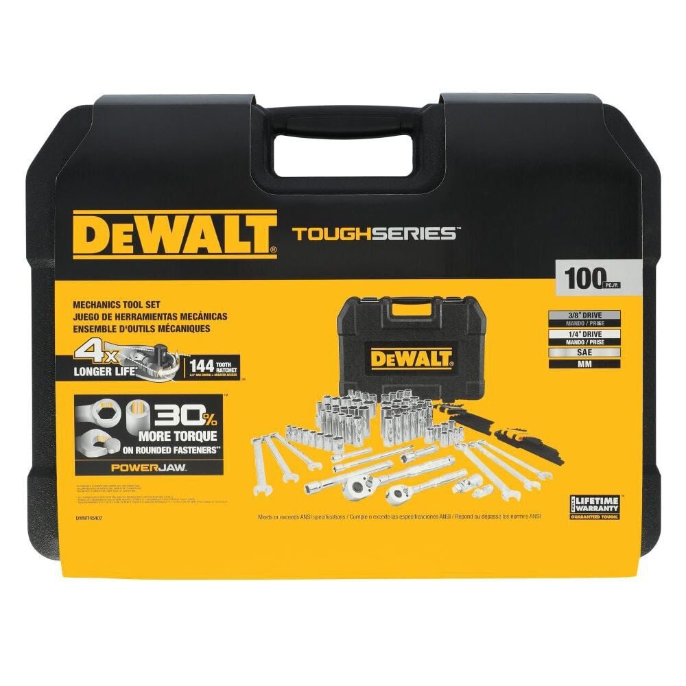 DeWalt DWMT45407 TOUGHSERIES 100-Piece 2 Drive Mechanics Tool Set