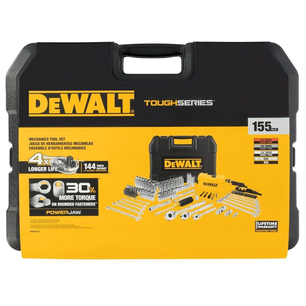 DeWalt DWMT45411 TOUGHSERIES 155 Piece 3 Drive Mechanics Tool Set