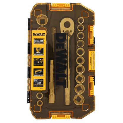 DeWalt DWMT45414 TOUGHSERIES 23-Piece TOUGH BOX 1/2 in. Drive Mechanics Tool Set