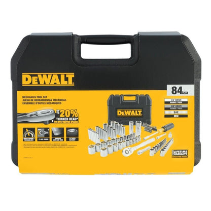 DeWalt DWMT45424 84-Piece 1/4 in. and 3/8 in. Drive Mechanics Tool Set