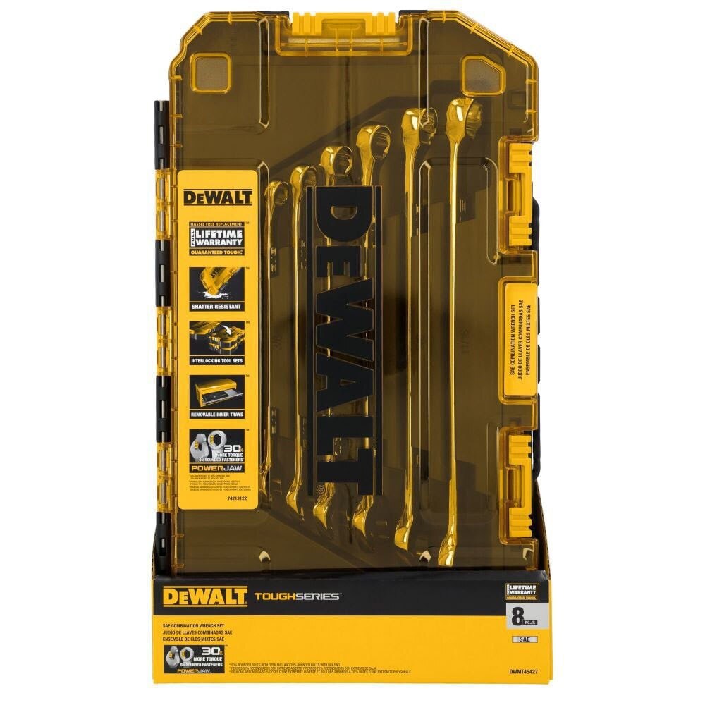 DeWalt DWMT45427 TOUGHSERIES 8-Piece SAE Combination Wrench Set