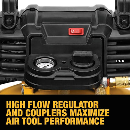 DeWalt DXCM1KIT-B 6 Gallon 165 PSI Electric Pancake Air Compressor and Brad Nailer Kit (3 Piece Kit)