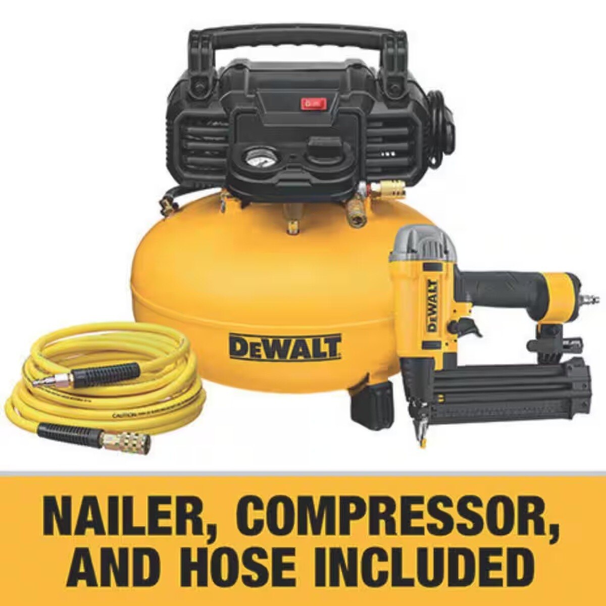 DeWalt DXCM1KIT 6 Gal 165 PSI Pancake Electric Air Compressor and 18-Gauge Brad Nailer Combo Kit