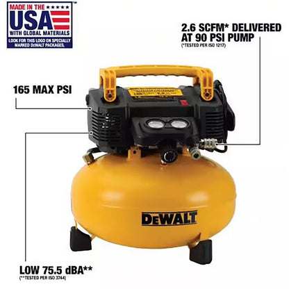 DeWalt DXCM55126 6 Gal 165 PSI Electric Pancake Air Compressor