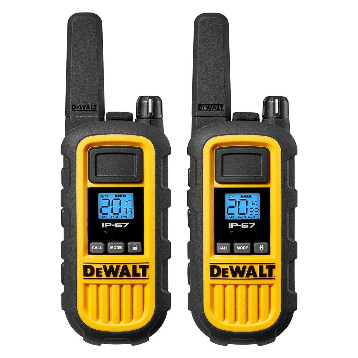 DeWalt DXFRS800-BCH6 2 Watt Heavy Duty Waterproof Shock Resistant Long Range Rechargeable Two-Way Radios with VOX (6 Pack with Gang Charger)