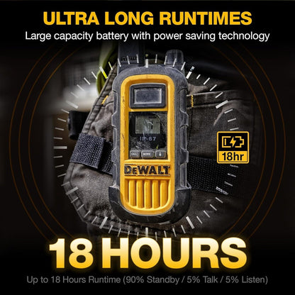 DeWalt DXFRS800-BCH6 2 Watt Heavy Duty Waterproof Shock Resistant Long Range Rechargeable Two-Way Radios with VOX (6 Pack with Gang Charger)