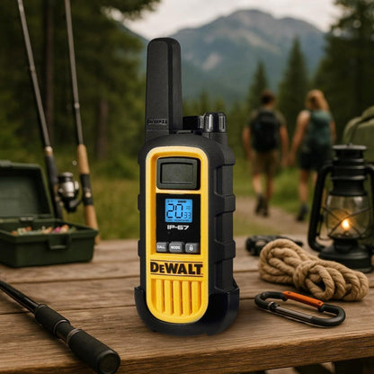 DeWalt DXFRS800-BCH6 2 Watt Heavy Duty Waterproof Shock Resistant Long Range Rechargeable Two-Way Radios with VOX (6 Pack with Gang Charger)