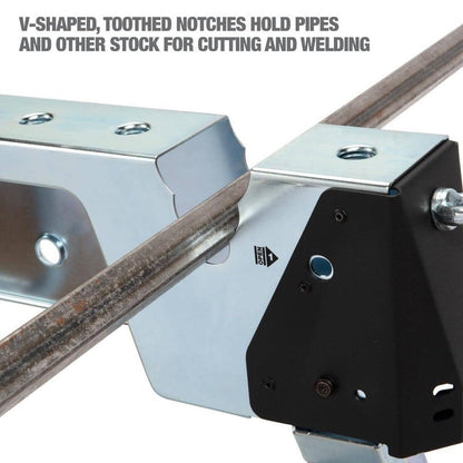 DeWalt DXMF3603WSH Adjustable Height Portable Steel Welding Sawhorse with Grounding Stud and V-Notches