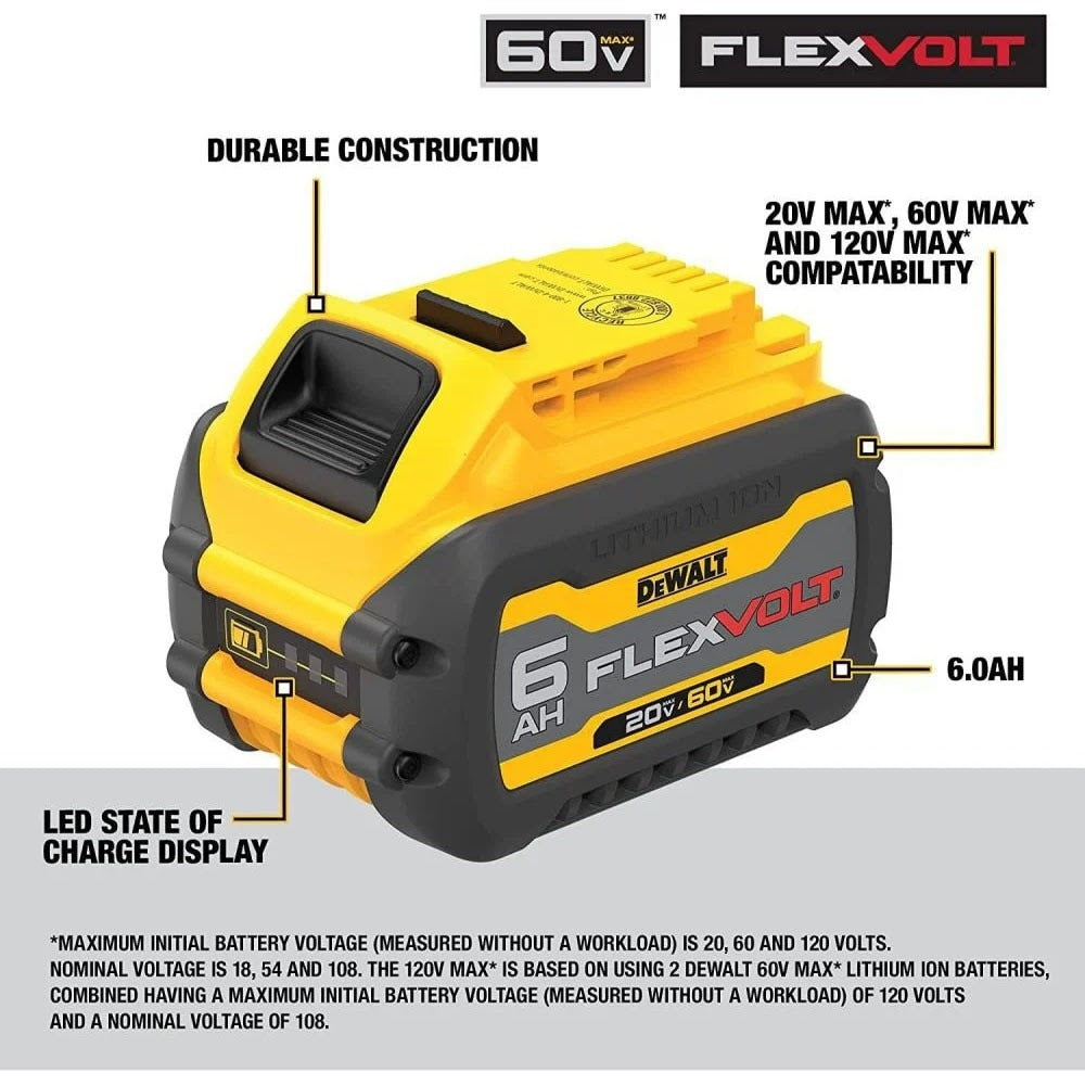 DeWalt DCB606-2 20/60V MAX FlexVolt 6.0Ah 2-Pack Kit
