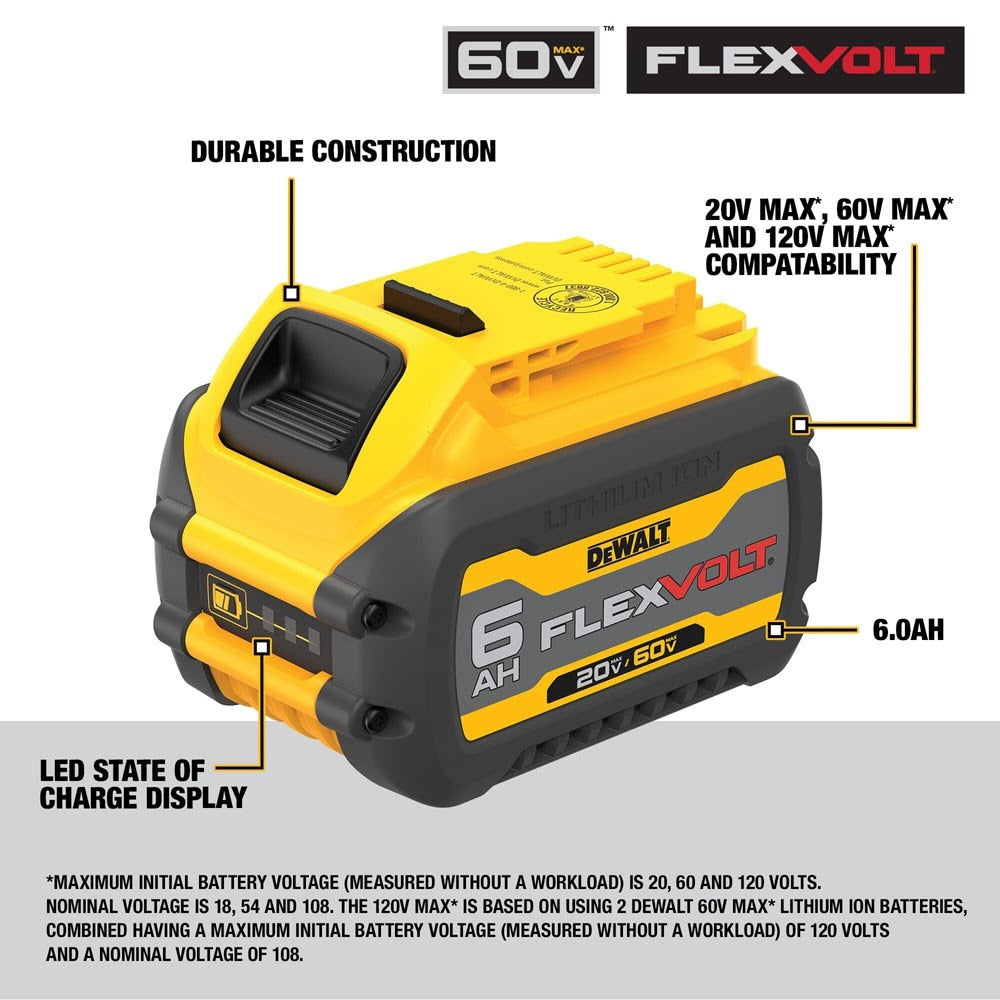 DeWalt DCB606 20/60V MAX FlexVolt 6.0Ah Battery