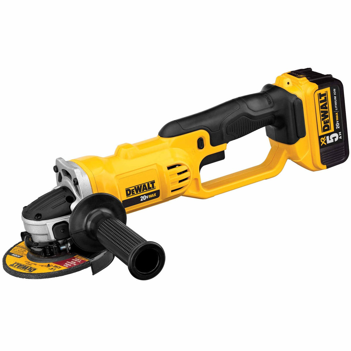 Dewalt DCG412P2 4-1/2"/ 5" 20V Max Li Ion Grinder Cut-Off  Tool Kit (5.0 Ah)