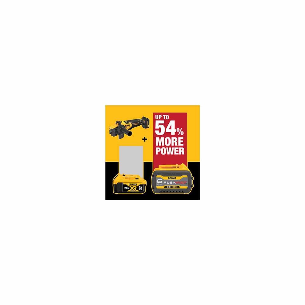 DeWalt DCG416B 20V MAX FLEXVOLT 4-1/2"-5" Paddle Switch Small Angle Grinder