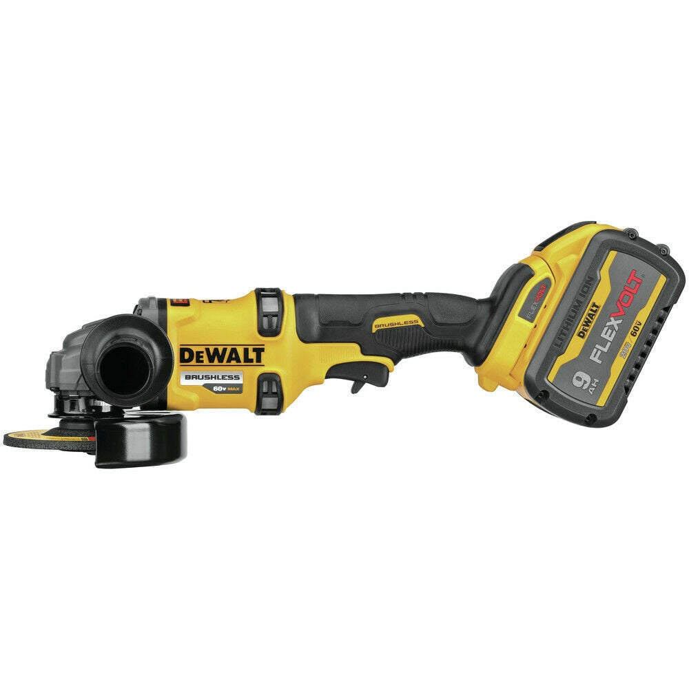 DeWalt DCG418X2 60V 4.5"-6" FLEXVOLT 60V MAX Brushless Lithium-Ion 4-1/2" 6" Cordless Grinder Kit /w Kickback Brake and 9 Ah Batteries