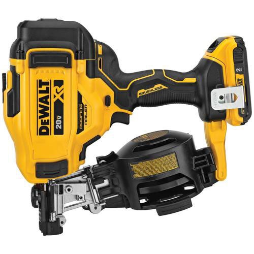 DeWalt DCN45RND1 20V Cordless Roofing Coil Nailer Kit 2.0Ah (15 Deg. 3/4" To 1-3/4")