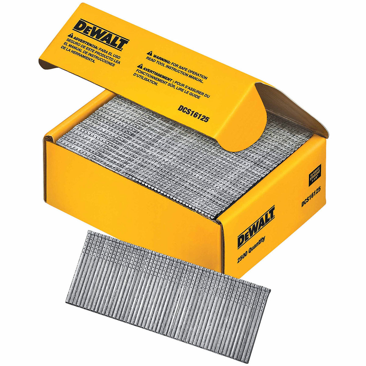 DeWalt DCS16125 1-1/4" 16 Gauge Heavy-Duty Straight Finish Nails
