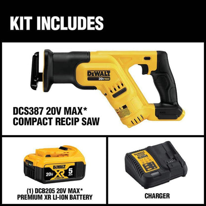 DeWalt DCS387P1 20V MAX Compact Reciprocating Saw Kit