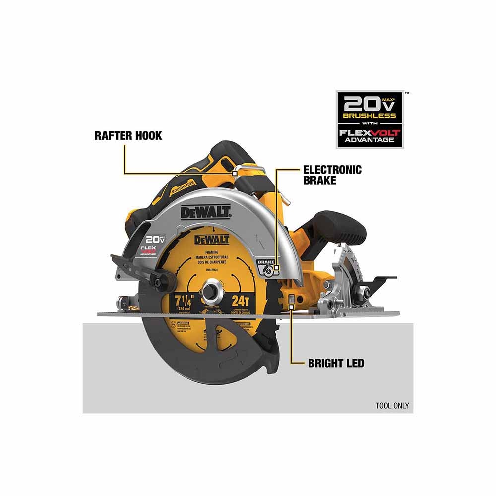DeWalt DCS573B 20V MAX FLEXVOLT 7-1/4" Circular Saw