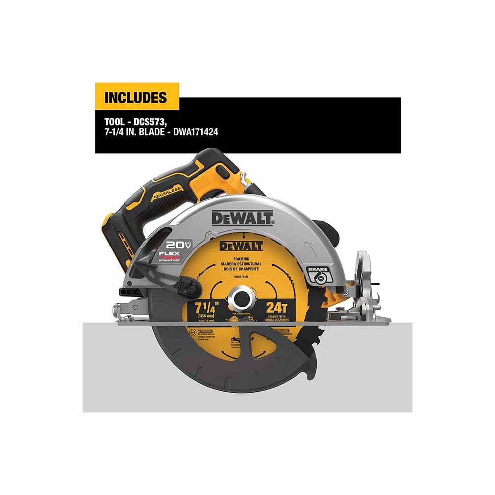 DeWalt DCS573B 20V MAX FLEXVOLT 7-1/4" Circular Saw