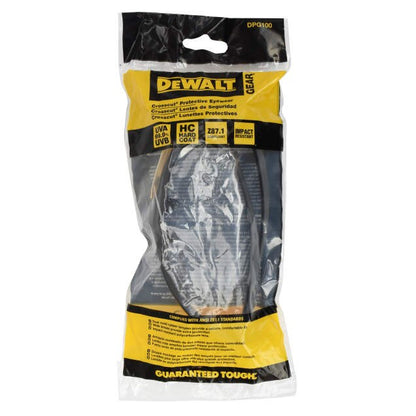 Dewalt DPG100-9D Crosscut Safety Glasses, Black Frame, Indoor/Outdoor Lens