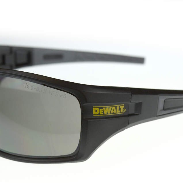 Dewalt DPG101-2D Auger Safety Glasses, Black Frame, Smoke Lens