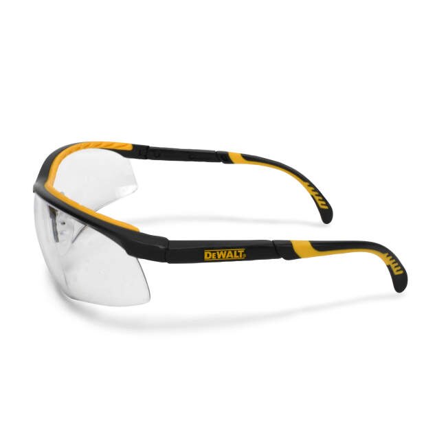 Dewalt DPG55-1D DC Safety Glasses, Black Frame, Clear Lens