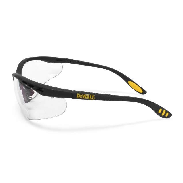 Dewalt DPG58-11D Reinforcer Safety Glasses, Black Frame, Clear Anti-Fog Lens