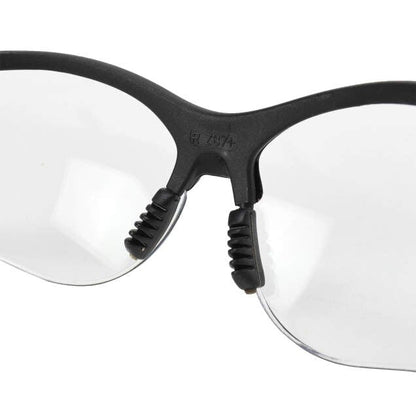 Dewalt DPG58-1D Reinforcer Safety Glasses, Black Frame, Clear Lens