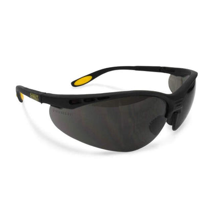Dewalt DPG58-2D Reinforcer Safety Glasses, Black Frame, Smoke Lens