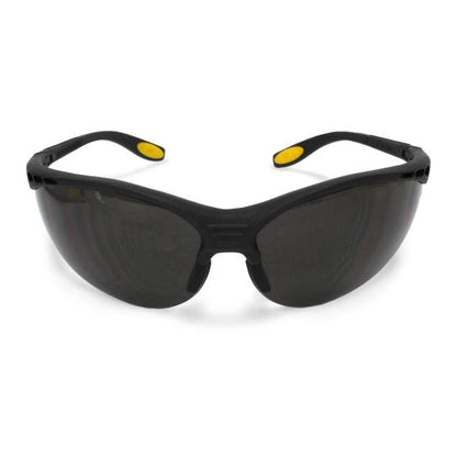 Dewalt DPG58-2D Reinforcer Safety Glasses, Black Frame, Smoke Lens