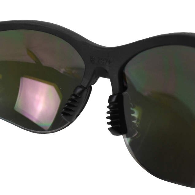 Dewalt DPG58-6D Reinforcer Safety Glasses, Black Frame, Fire Mirror Lens