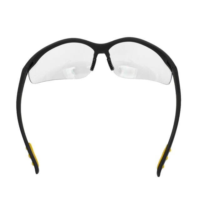 Dewalt DPG59-120D Reinforcer RX Glasses, Black Frame, Clear Lens, 2.0 Diopter