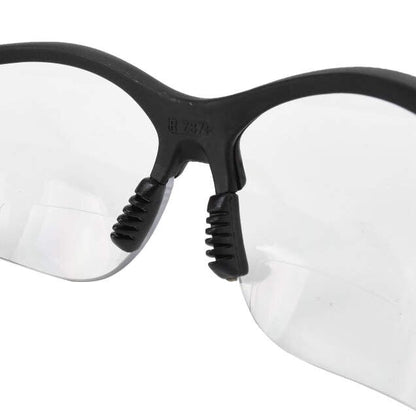 Dewalt DPG59-130D Reinforcer RX Glasses, Black Frame, Clear Lens, 3.0 Diopter