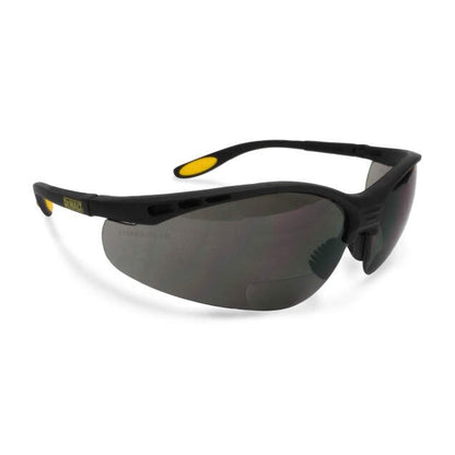 Dewalt DPG59-215D Reinforcer RX Glasses, Black Frame, Smoke Lens, 1.5 Diopter