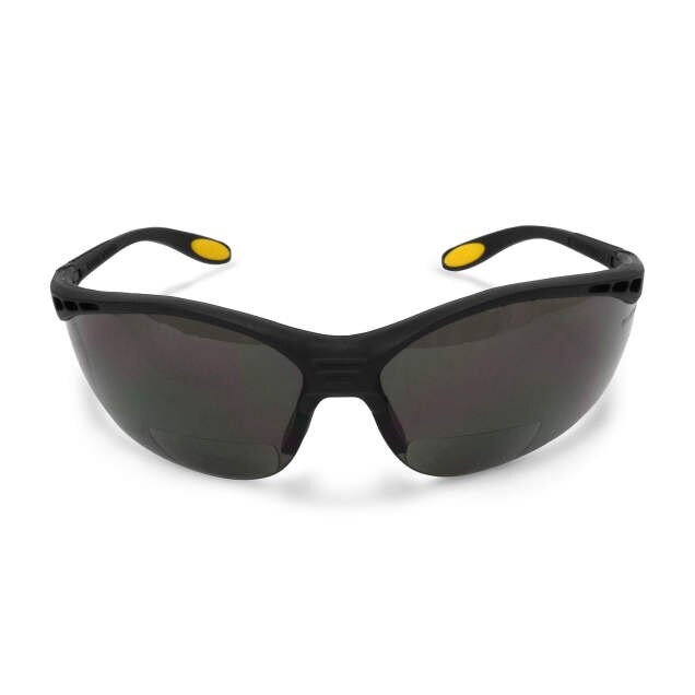 Dewalt DPG59-215D Reinforcer RX Glasses, Black Frame, Smoke Lens, 1.5 Diopter
