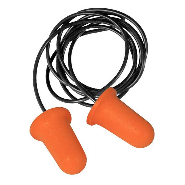 Dewalt DPG65TC2 Disposable Foam Earplugs, Bell, Corded, Orange, 5/Pack