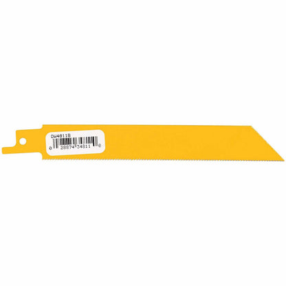 DeWalt DW4811 6" 18 TPI Straight Back Bi-Metal Reciprocating Saw Blade, Metal Cutting(5 Pack)