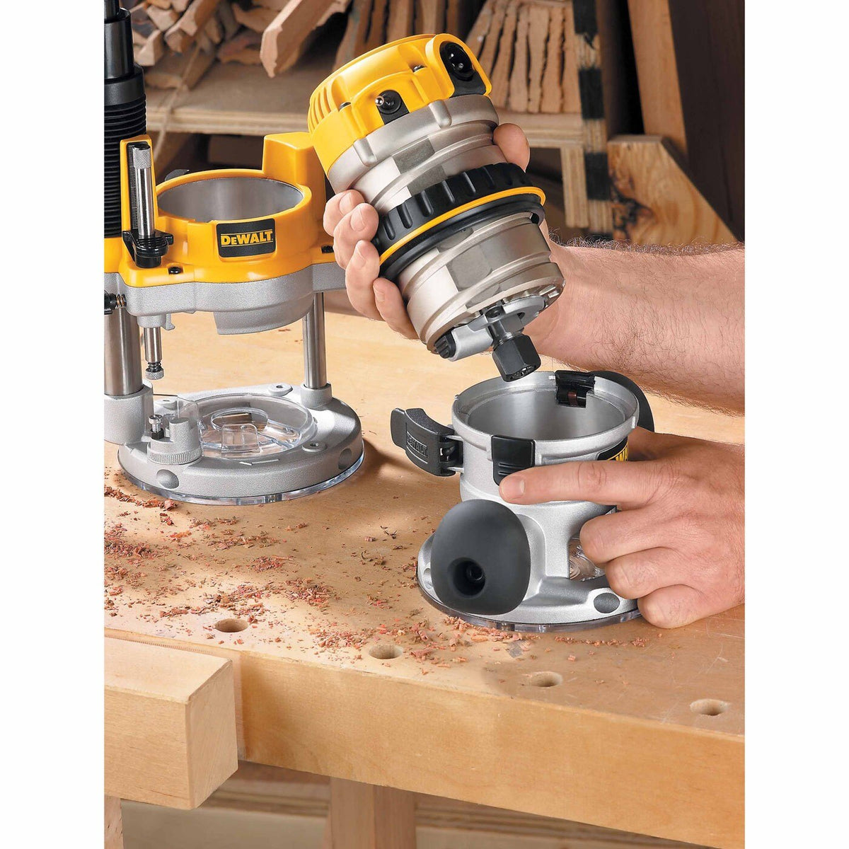 DeWalt DW618 2-1/4 HP (maximum motor HP) EVS Fixed Base Router with Soft Start