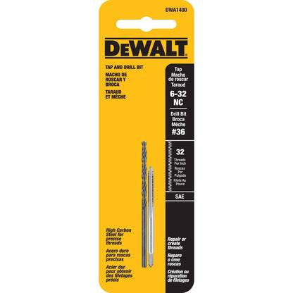DeWalt DWA1400 6"-32 NC Tap Set with Drill Bit