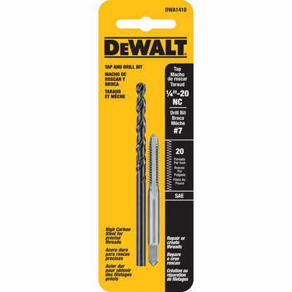 DeWalt DWA1410 1/4"-20 NC Tap Set with Drill Bit