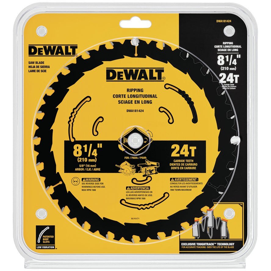 Dewalt DWA181424 8 1/4" 24T Circular Saw Blade