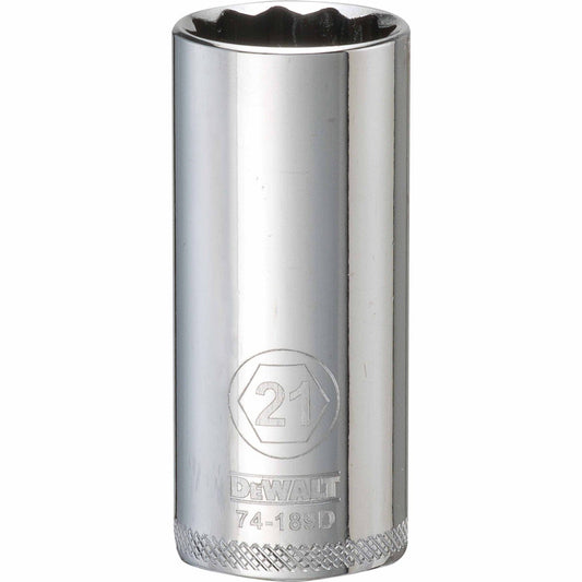 Dewalt DWMT74189OSP Mechanics 12 Point 3/8" Drive Deep Socket 21MM