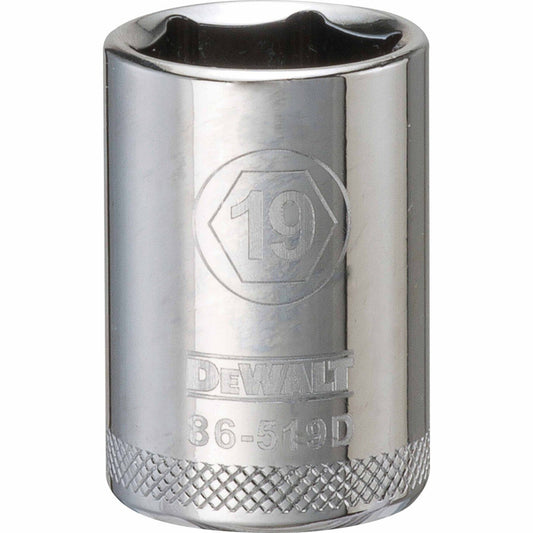 Dewalt DWMT86519OSP Mechanics 6 Point 1/2" Drive Socket 19 MM